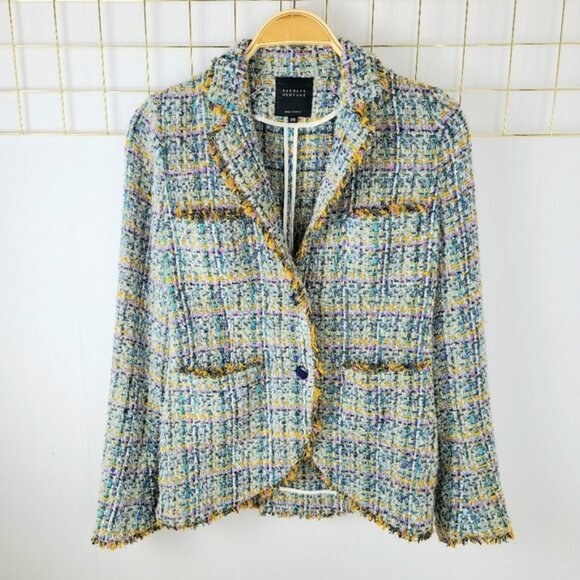 Barneys New York Preppy Tweed Made in Italy Blazer - Picture 2 of 9